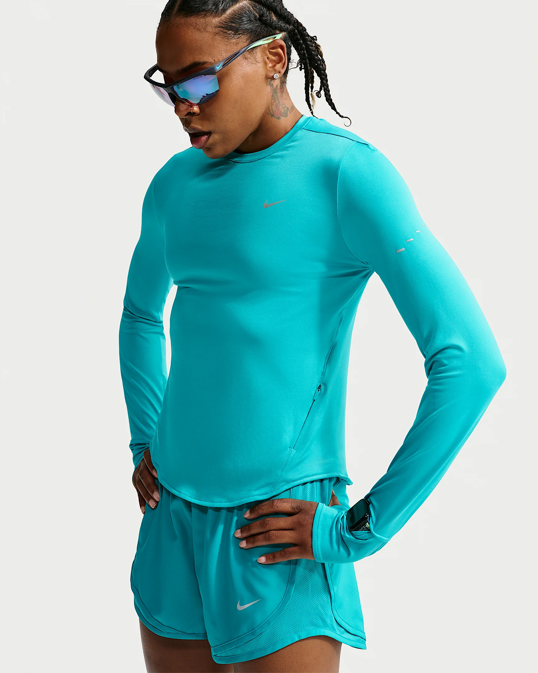 Nike Swift Women's Dri-FIT UV Long-Sleeve Crew-Neck Running Top - 1