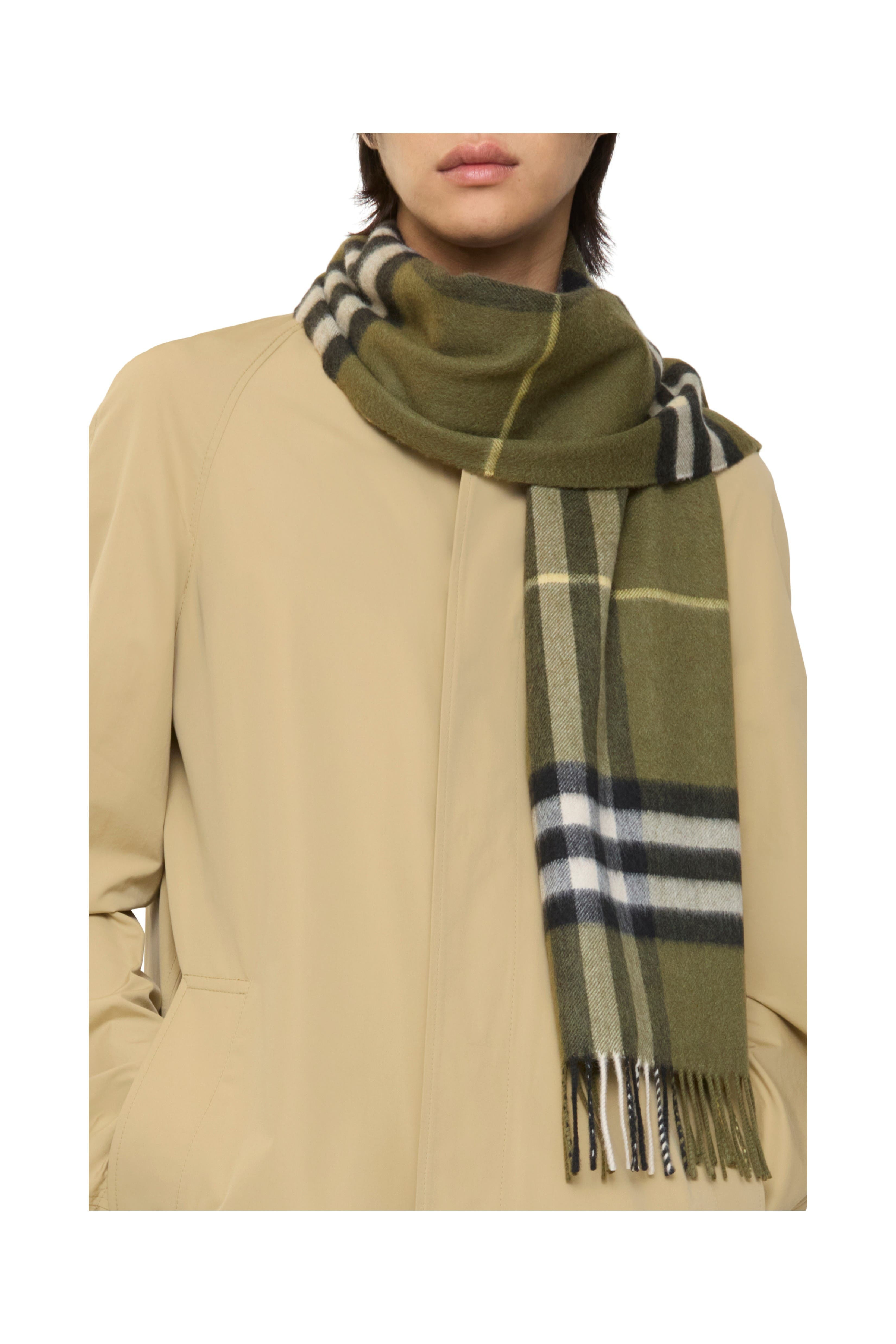 burberry Check Cashmere Scarf in Pea at Nordstrom - 5