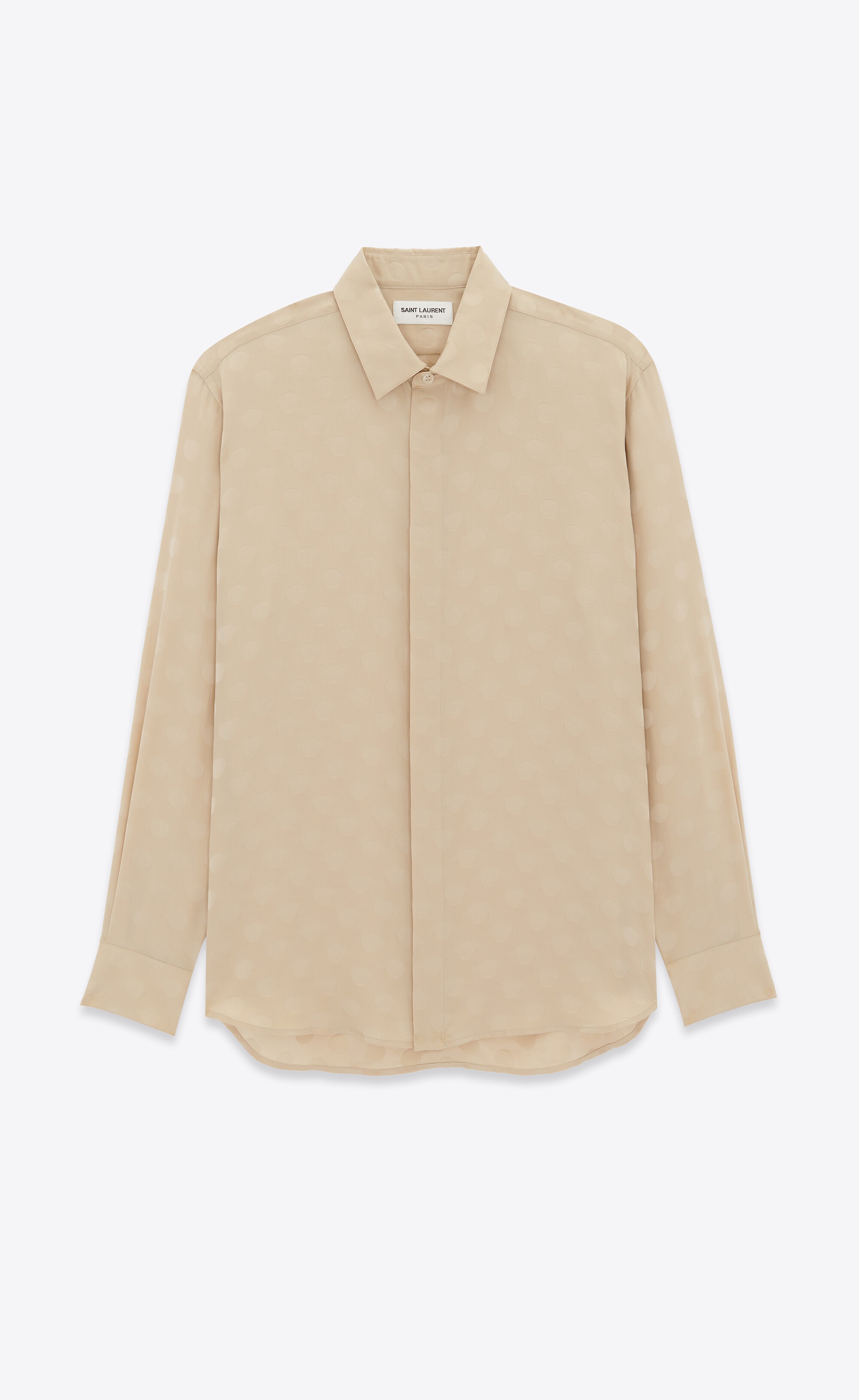 shirt in dotted shiny and matte silk - 1