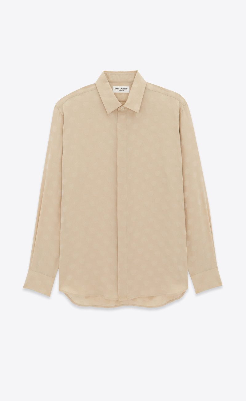 shirt in dotted shiny and matte silk 1