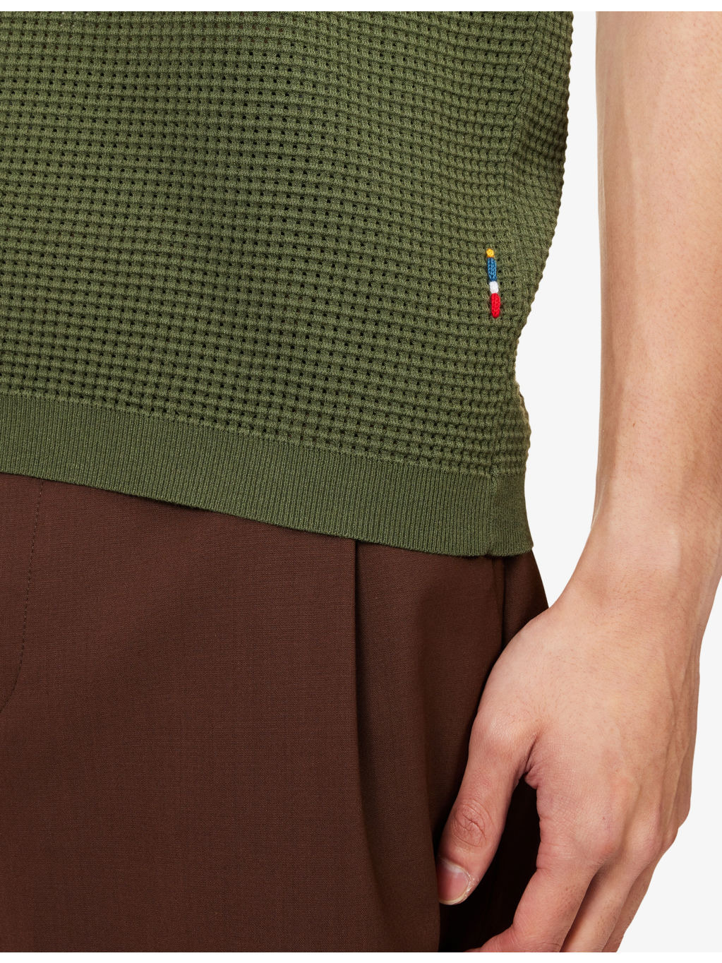 Roddy Semi-Sheer Knitted Polo Shirt - 5
