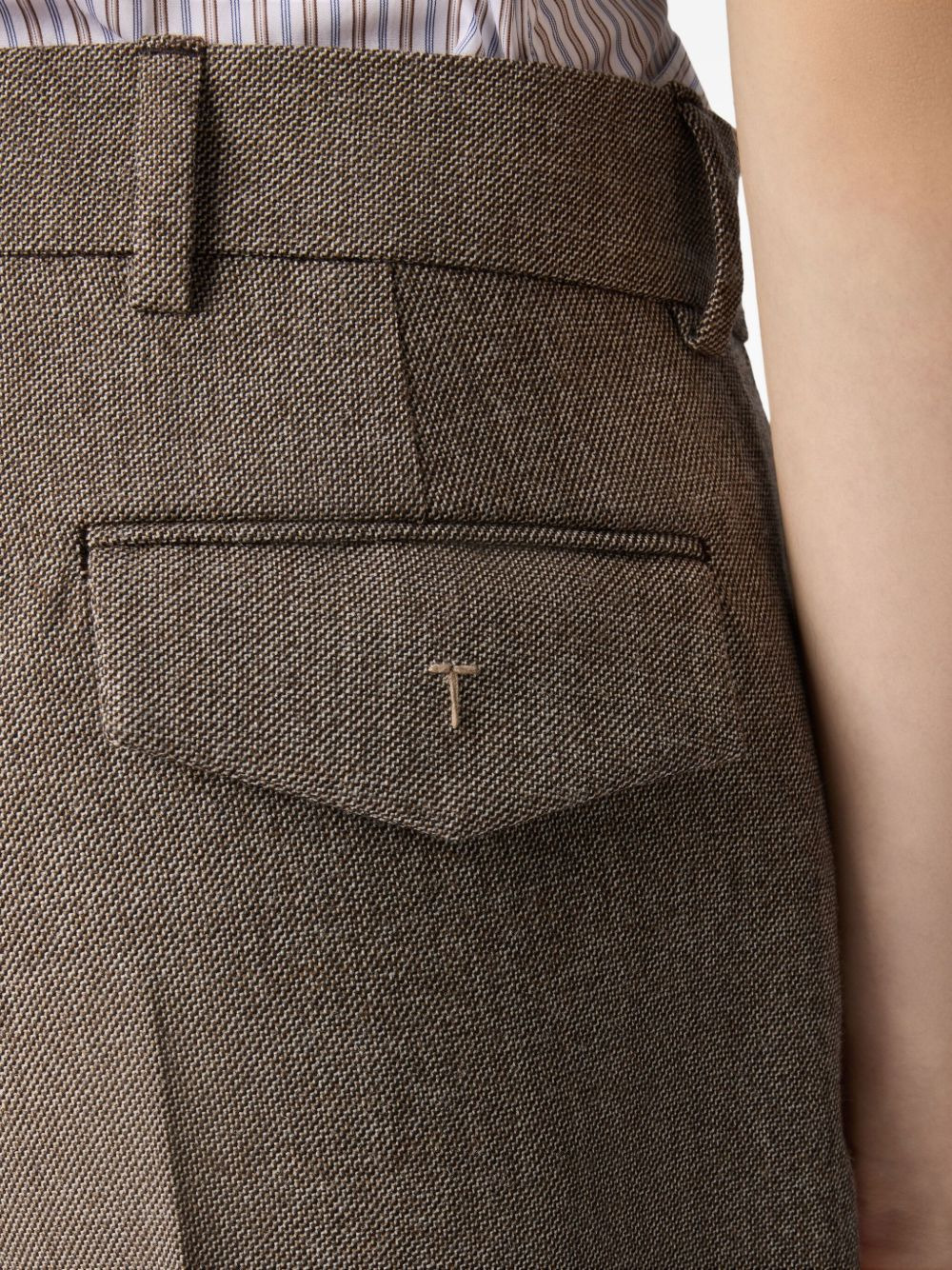 tweed straight-leg tailored trousers - 4