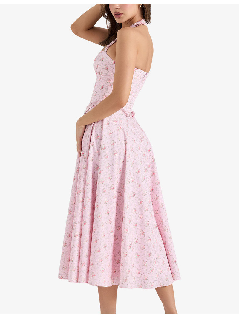 Georgie Floral-Print Stretch-Cotton Midi Dress 4
