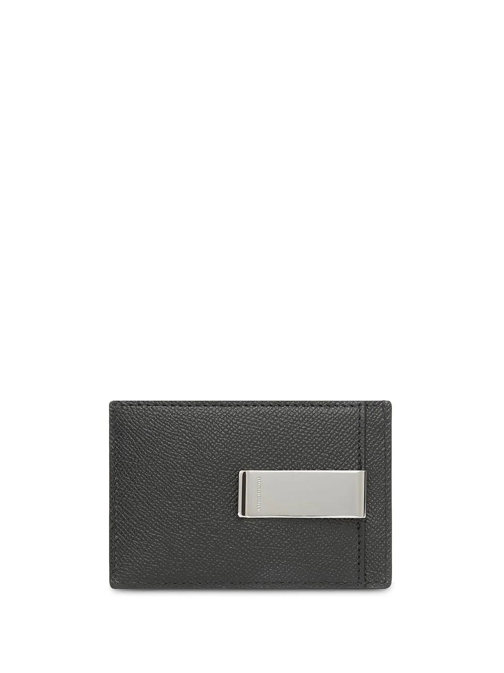 Grainy Leather Money Clip Card Case - 2