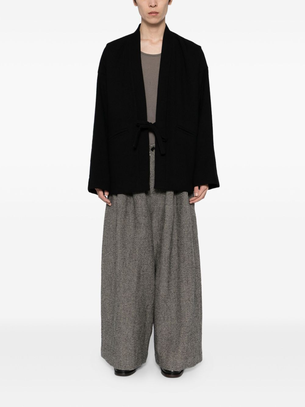 houndstooth-pattern trousers - 2