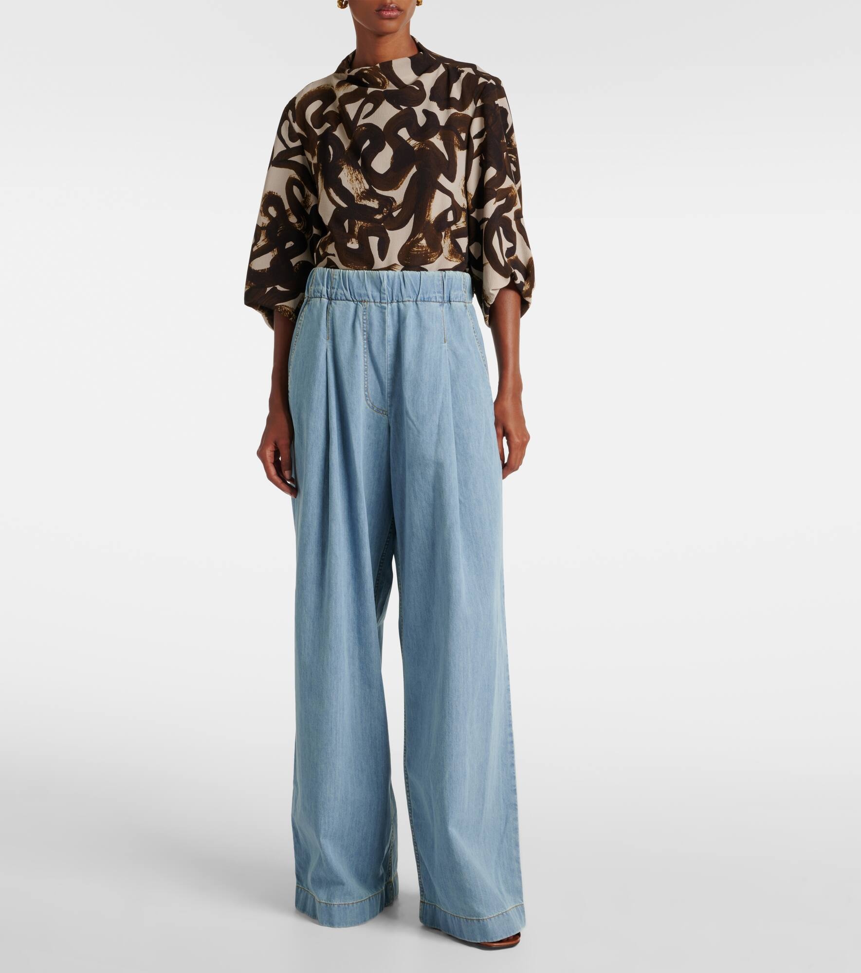 High-rise wide-leg jeans - 6