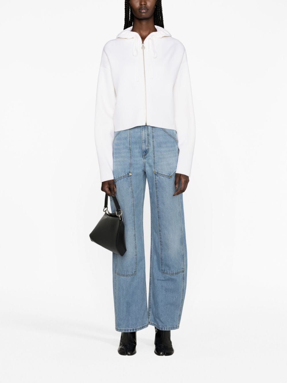 cropped zip-up hoodie - 2