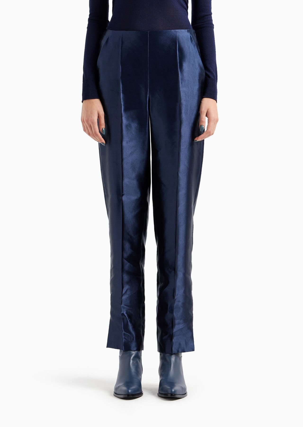 Enzyme-treated linen and silk trousers - 2