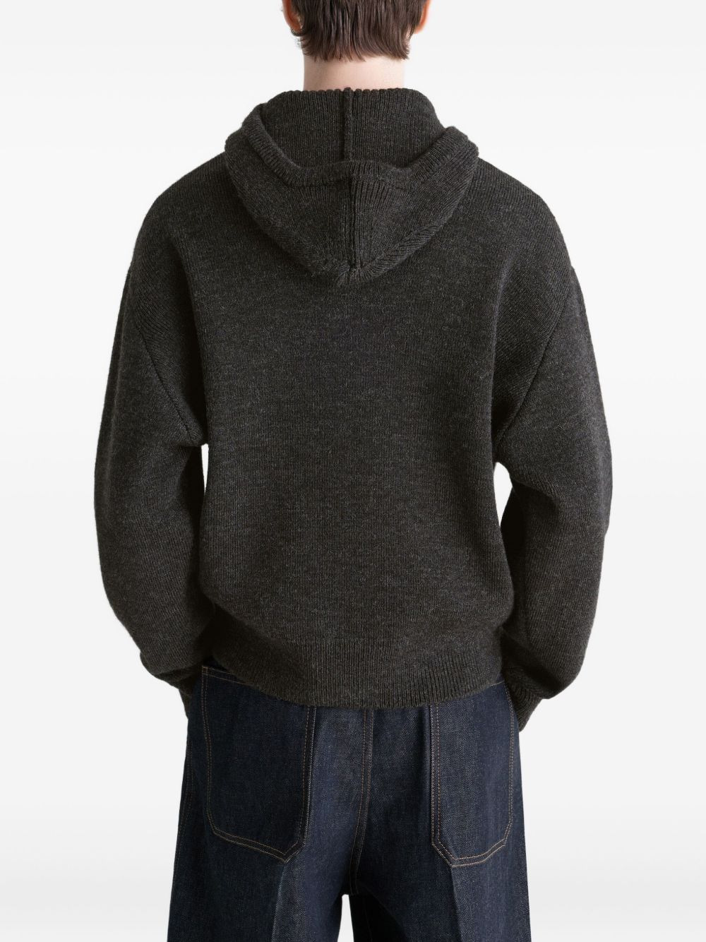 buttoned hooded sweater - 4