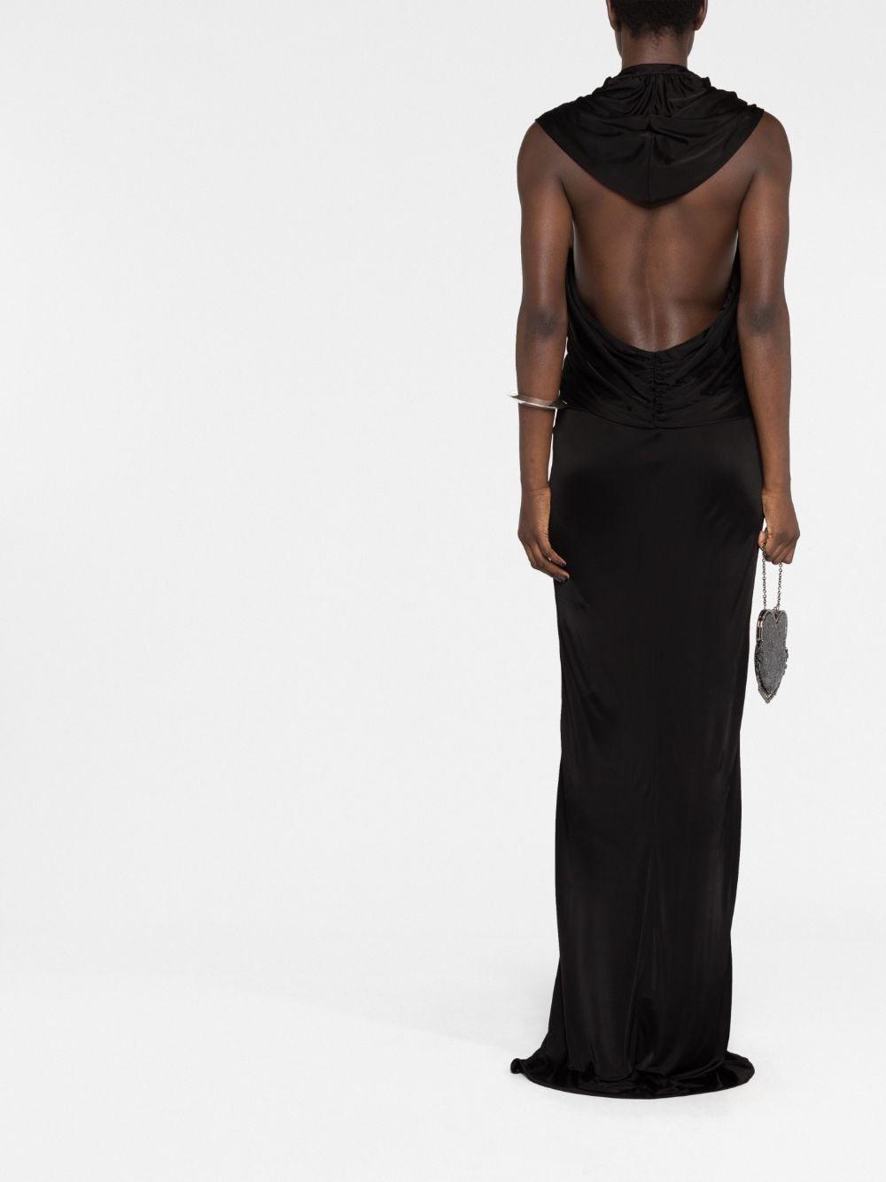 hooded draped dress - 4
