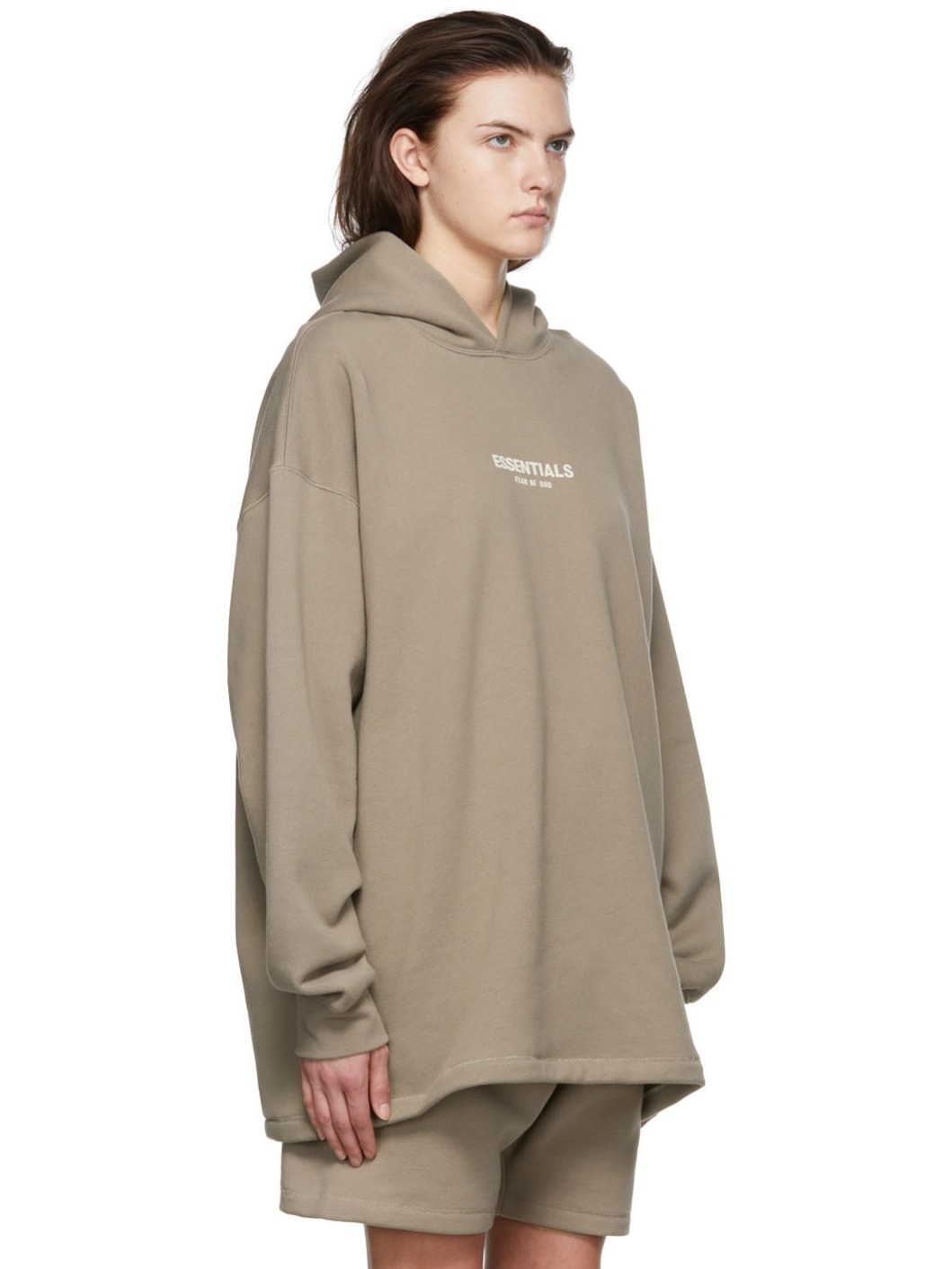 Taupe Cotton Hoodie - 2