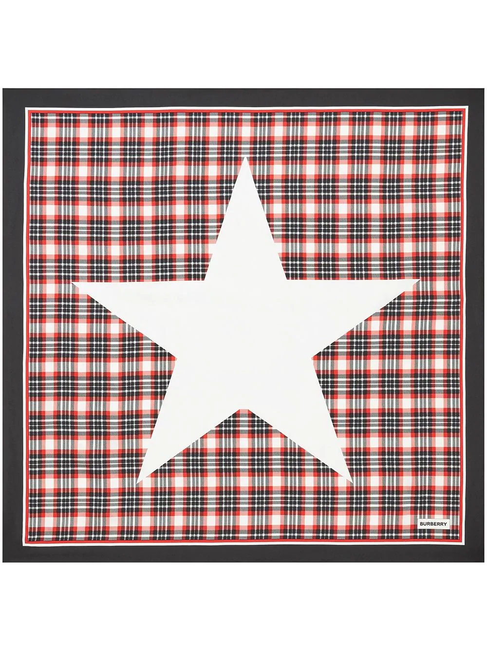 star motif check scarf - 4