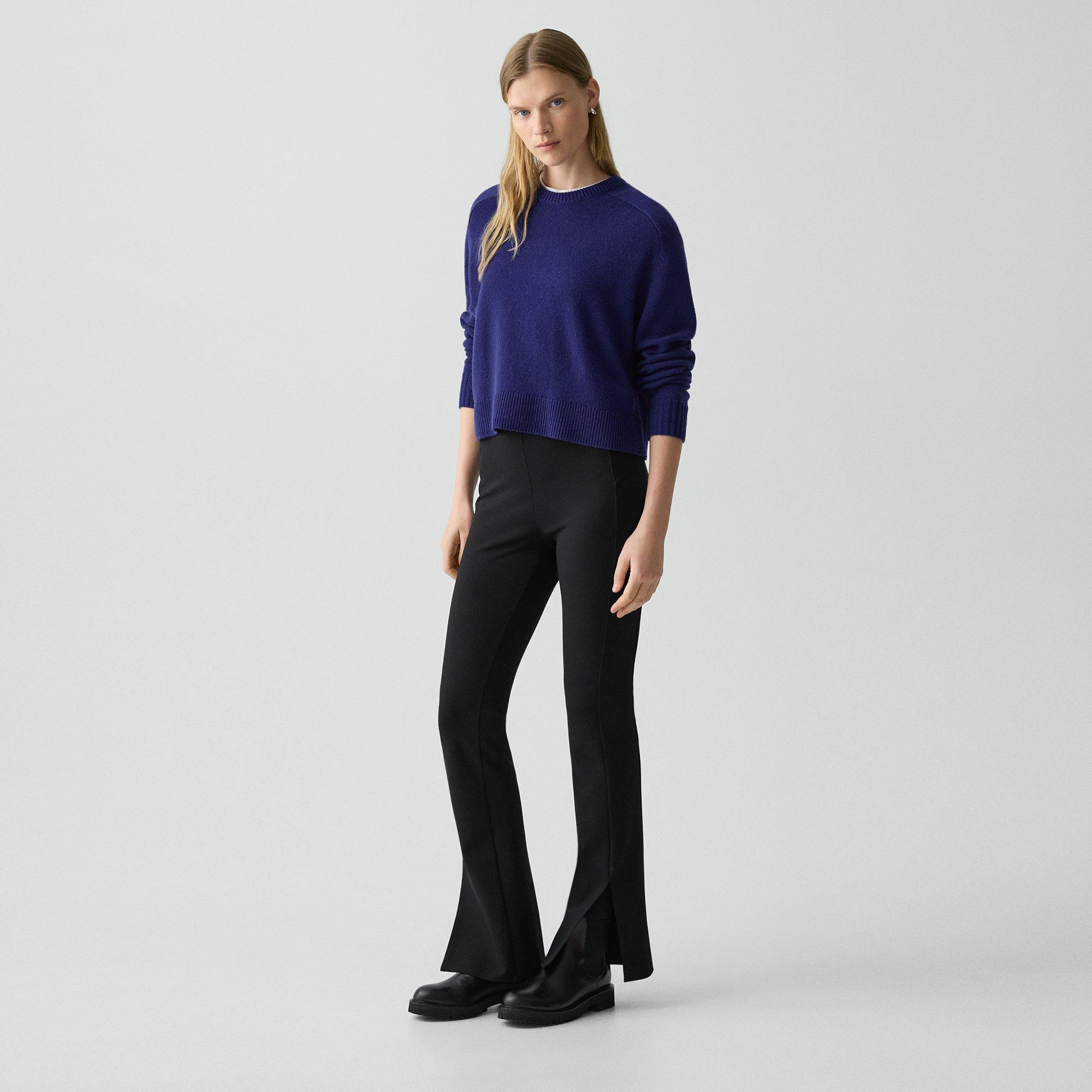 Flared Slit Legging in Motion Ponte - 3