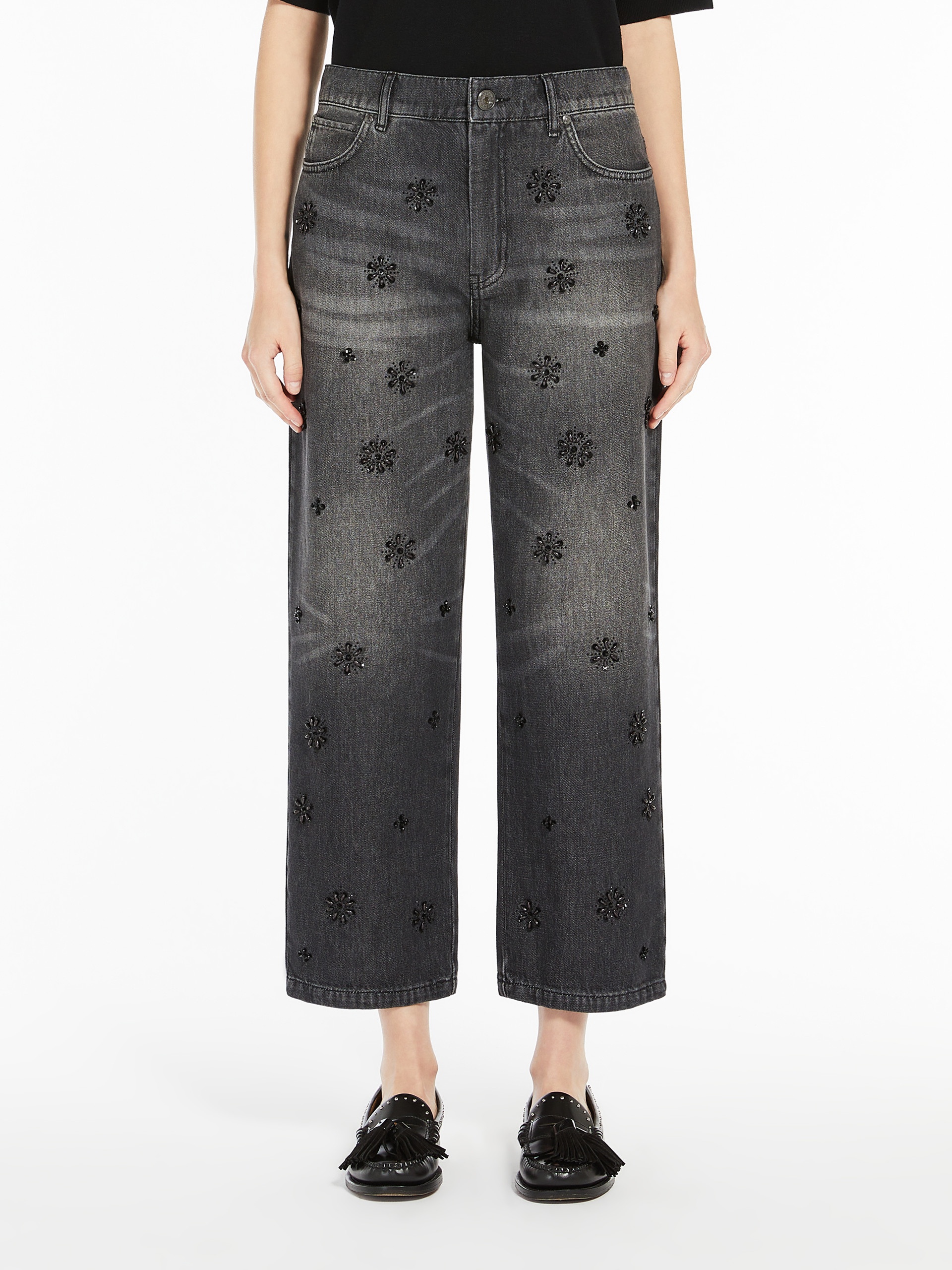 MANETTA Sequinned denim jeans - 3