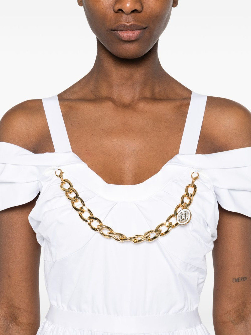 chain-embellishment mini dress 5