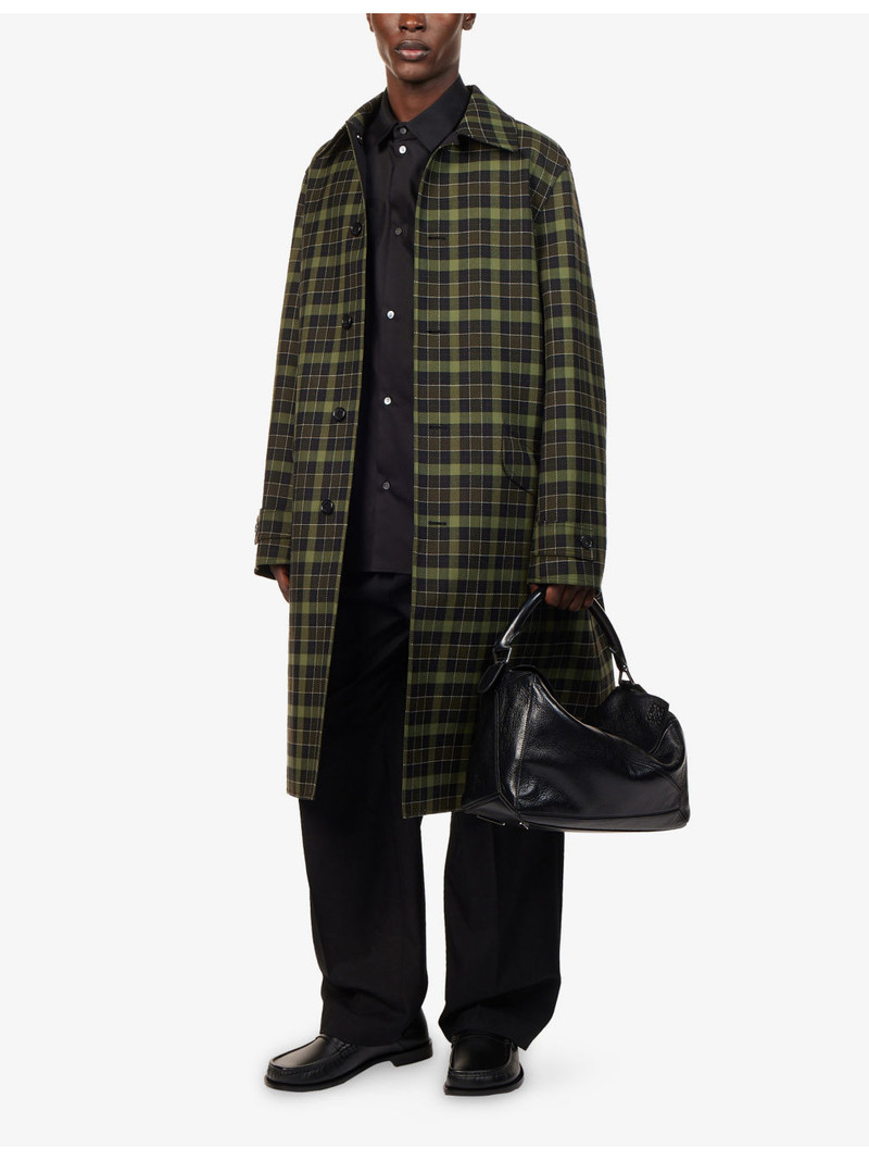 Loewe Checked Single-Breasted Cotton-Wool Blend Coat outlook