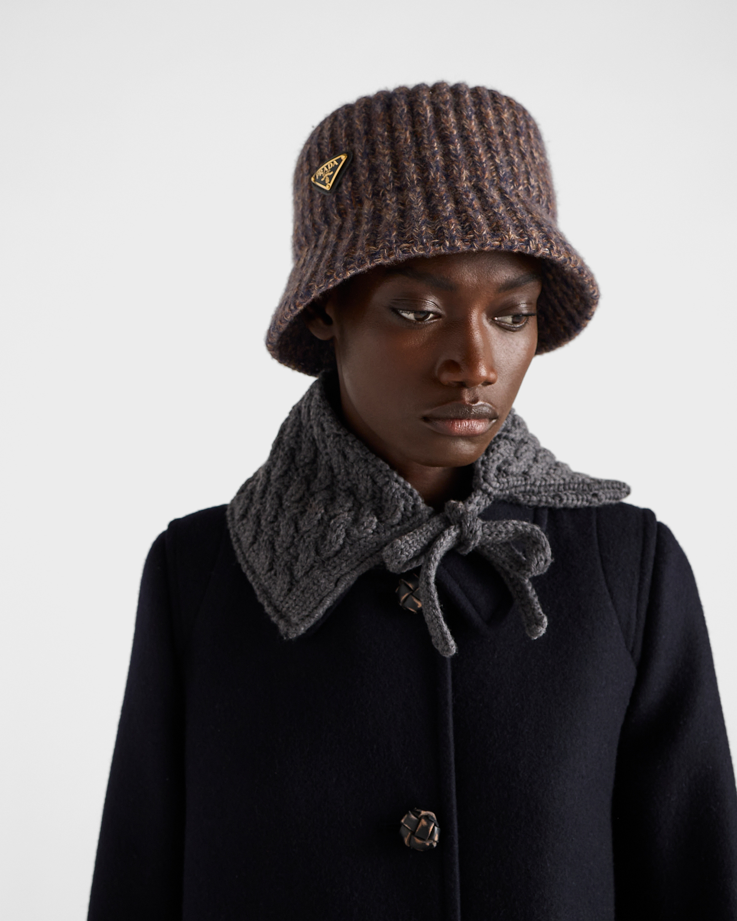 Mélange knit bucket hat - 4