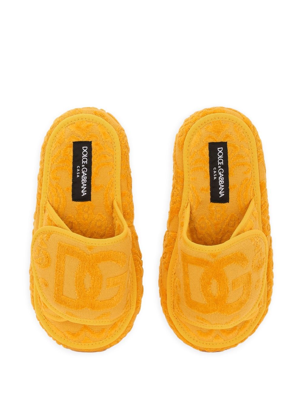 logo-embroidered slippers - 4