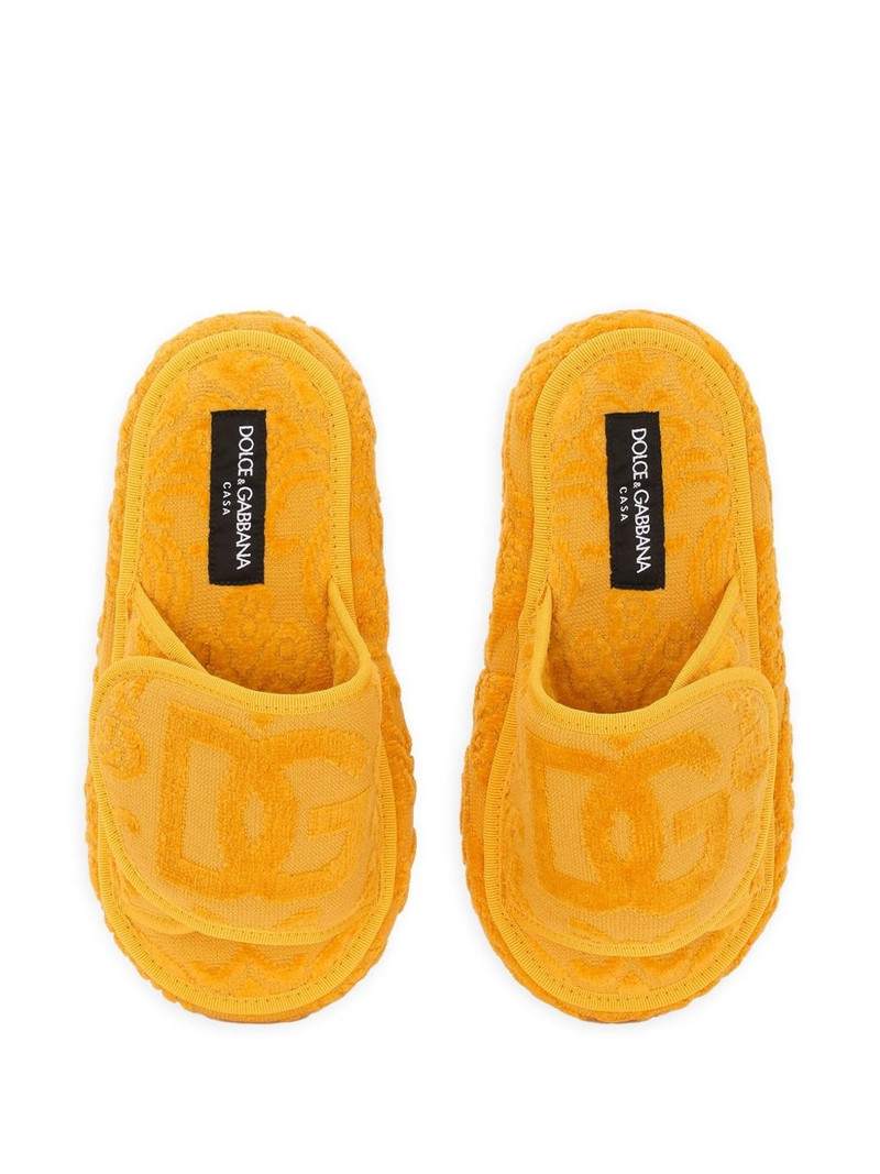 logo-embroidered slippers 4