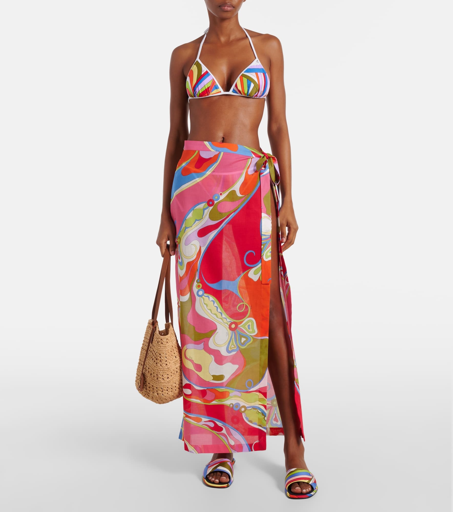 Orchidee cotton muslin beach cover-up - 2