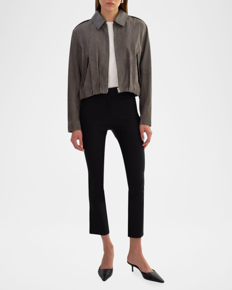 LAMARQUE Robbie Suede Bomber Jacket outlook