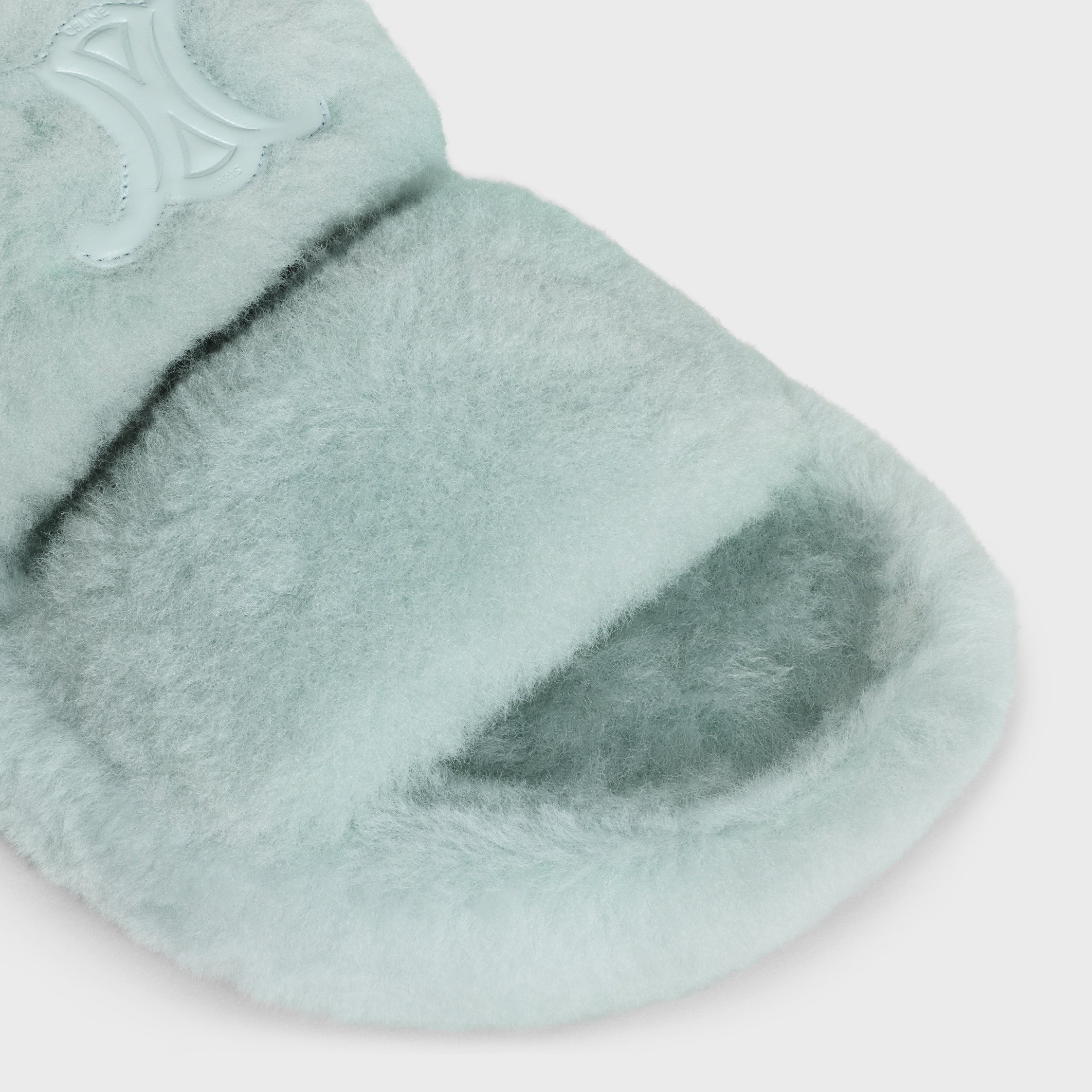 CELINE FUR SLIDES TRIOMPHE in SHEARLING - 4