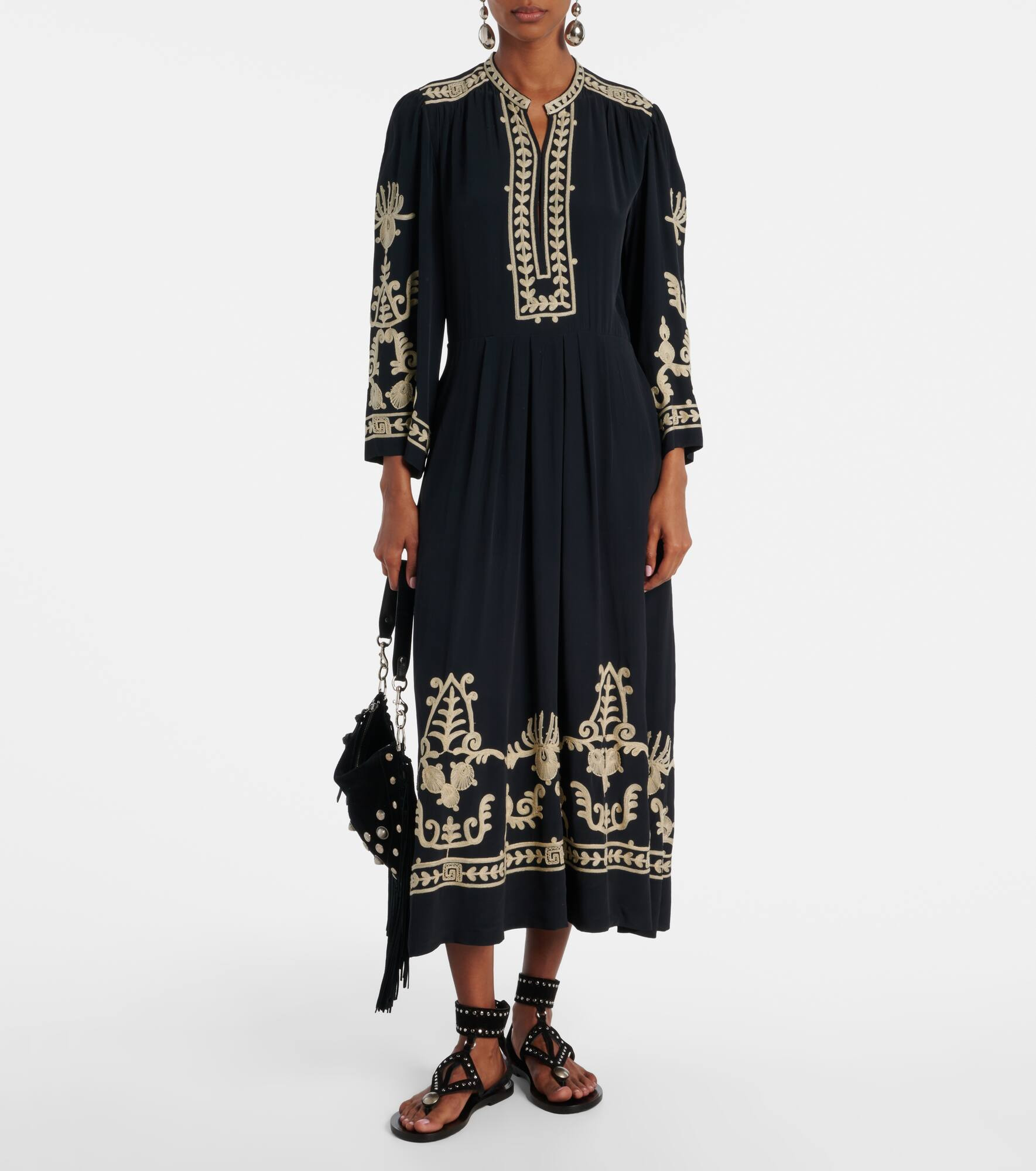 Feliana embroidered crêpe maxi dress - 2
