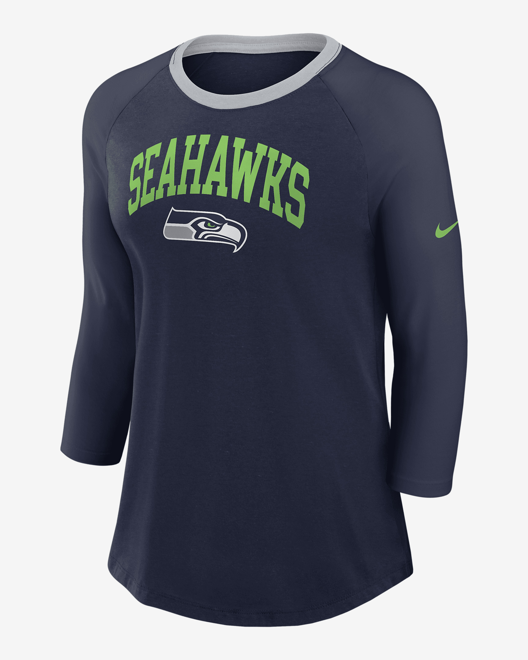Seattle Seahawks Women's Nike NFL 3/4-Sleeve T-Shirt - 1