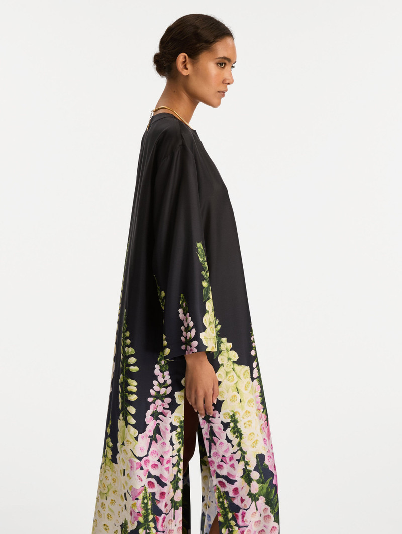 DEGRADÉ FOXGLOVE SILK TWILL CAFTAN 5