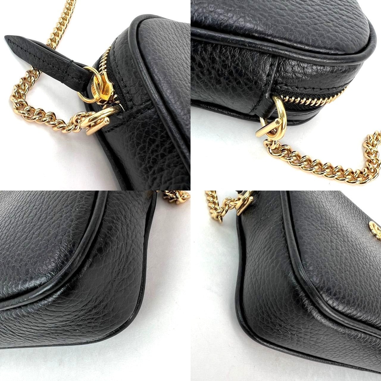 Gucci GG Marmont Super Mini lack Calfskin Crossbody Bag - 4