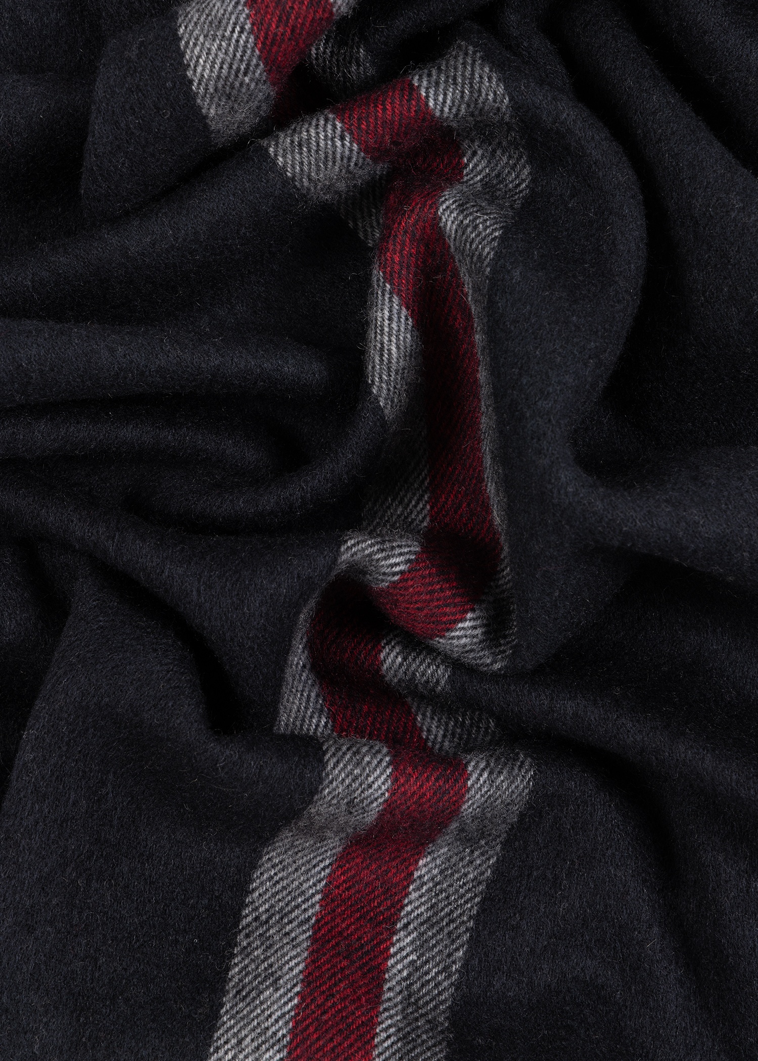 Paul Smith for Manchester United – Black Central Stripe Scarf - 3