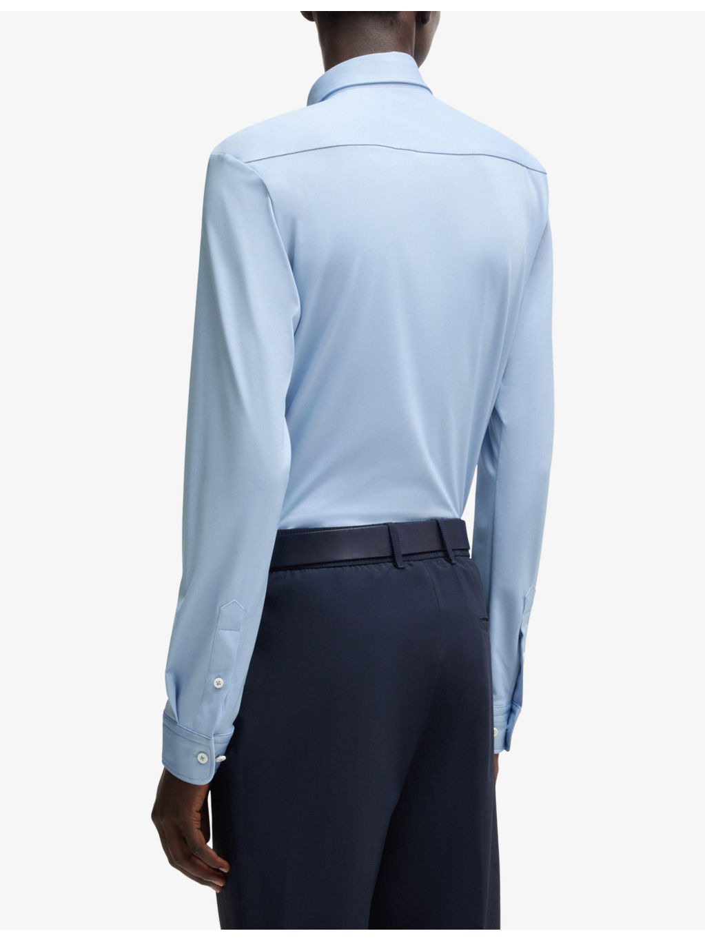 Long-sleeved stretch-woven shirt - 4