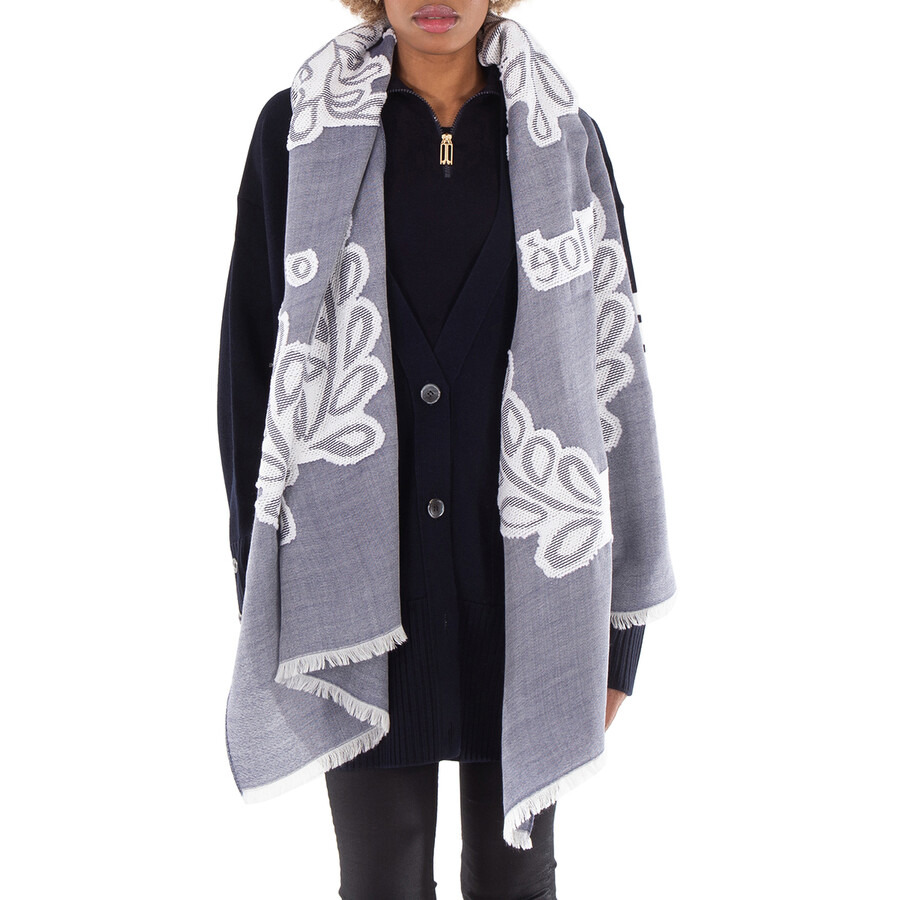 Chloe Rectangular Stole In Broderie Anglaise Fil Coupe - 2