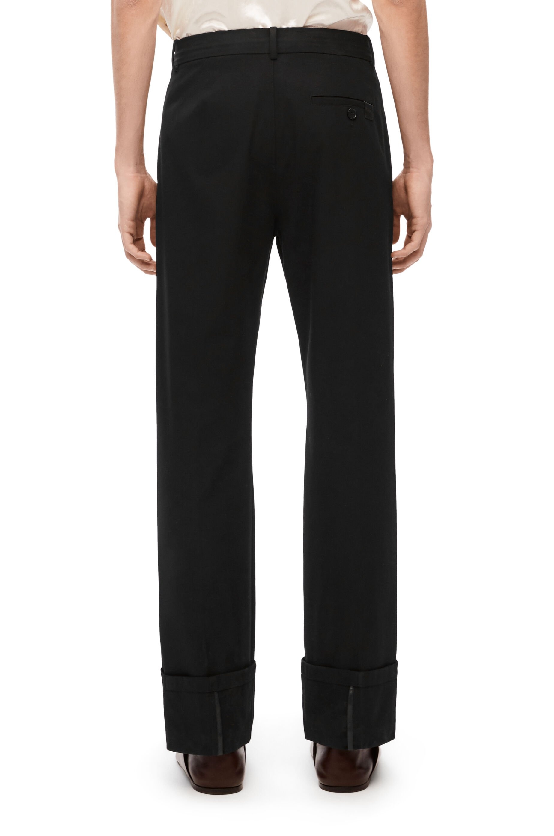 Fisherman turn-up trousers in cotton - 4