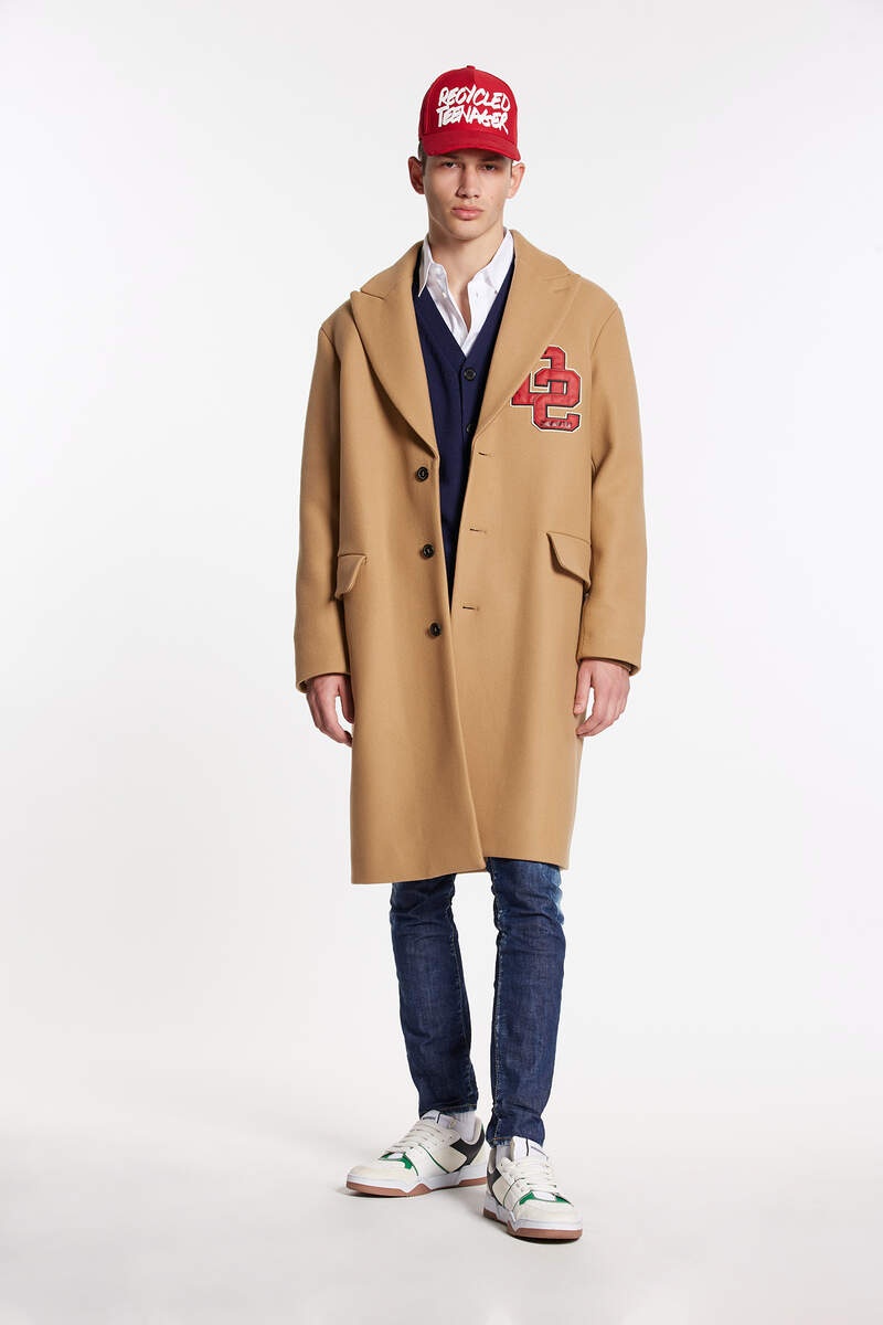 LONG VARSITY COAT - 1