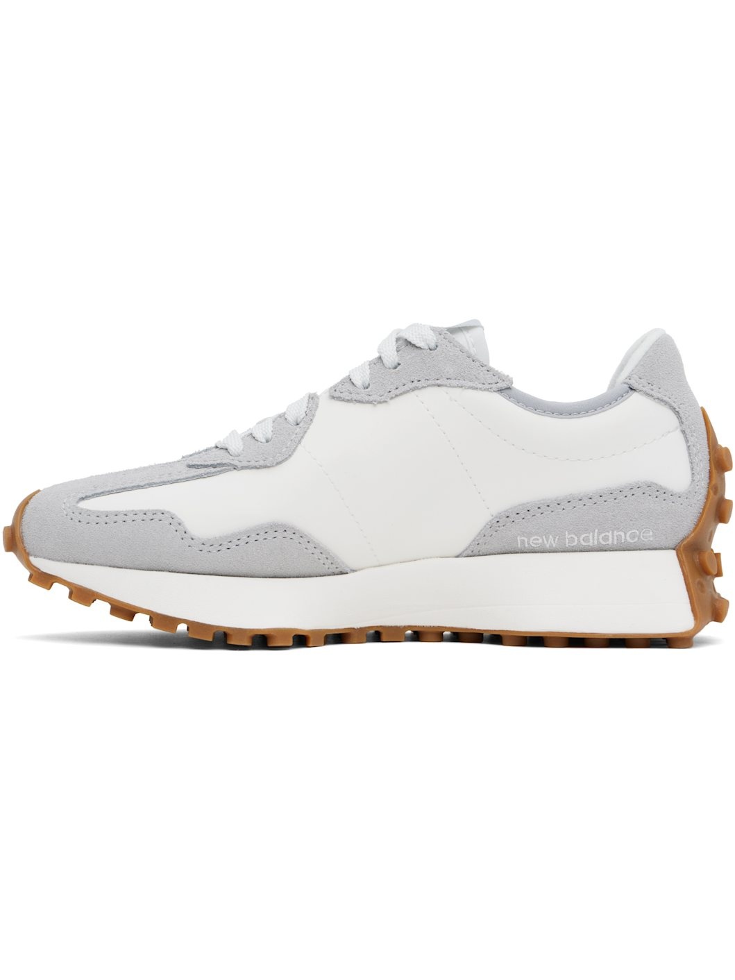 White & Gray 327 Sneakers - 3