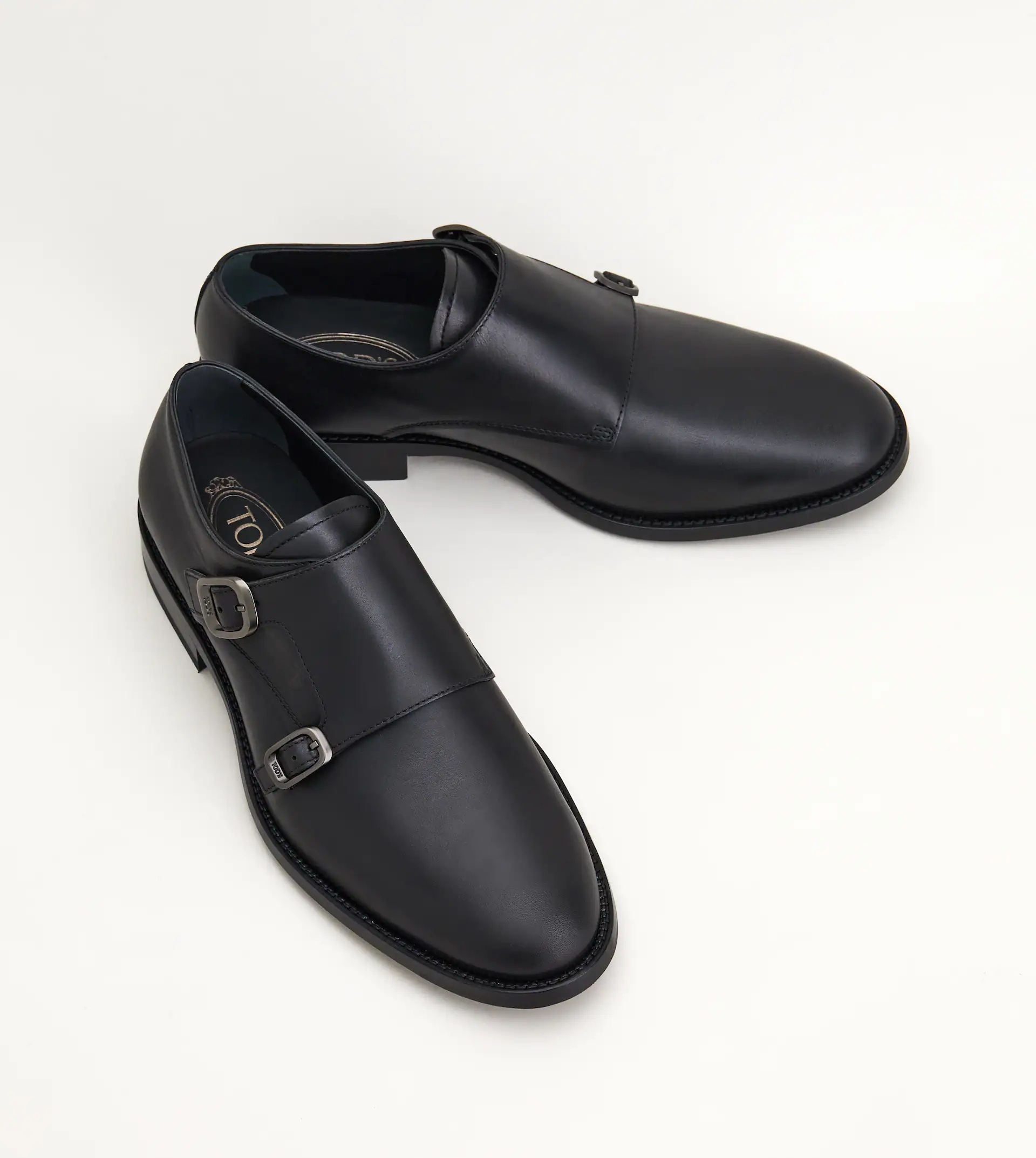 MONKSTRAP IN LEATHER - BLACK - 3