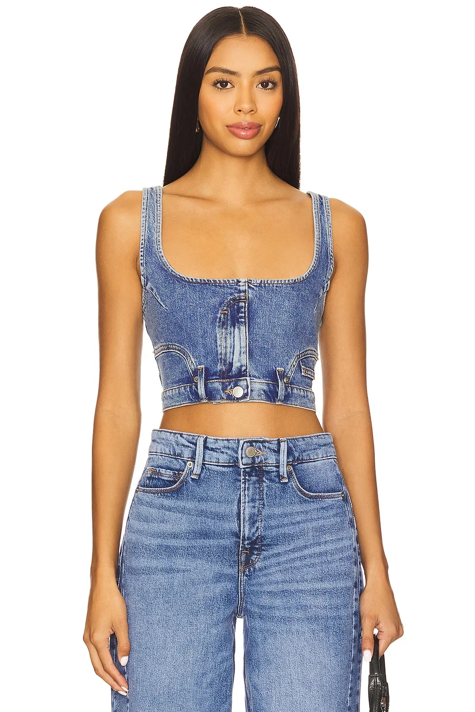 Reworked Denim Vest in Indigo911 - 1