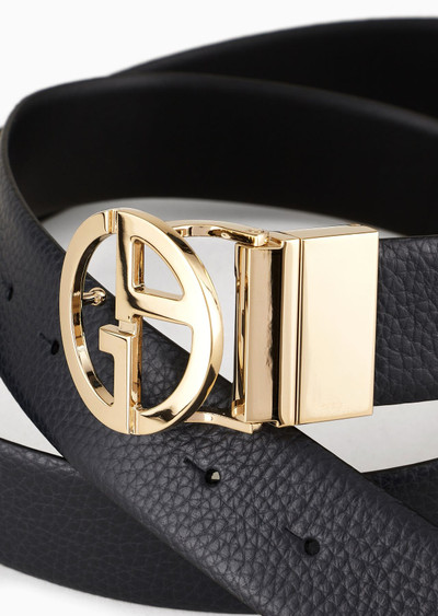 GIORGIO ARMANI Two-toned, reversible leather belt outlook