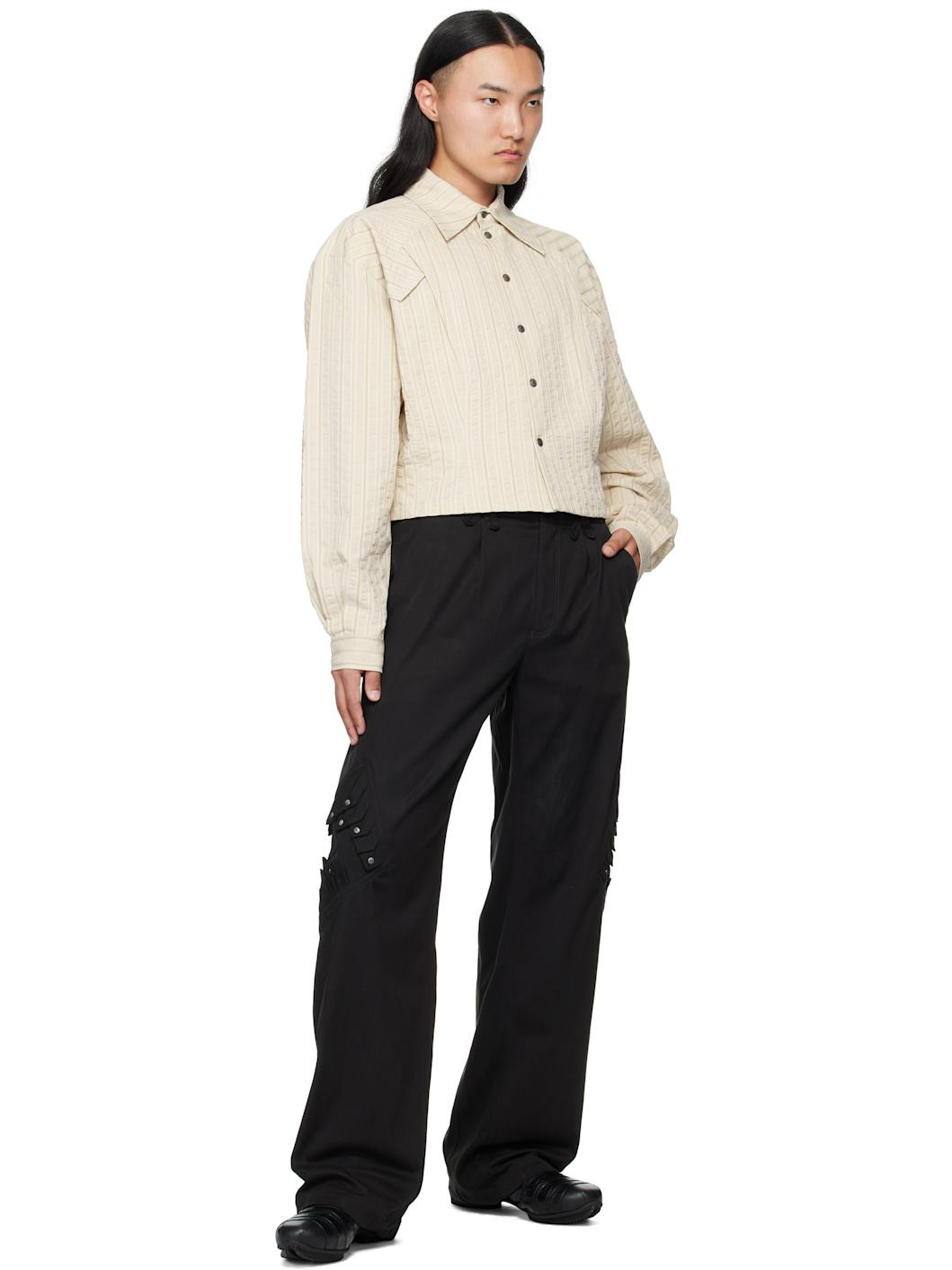Black Estike Trousers - 4