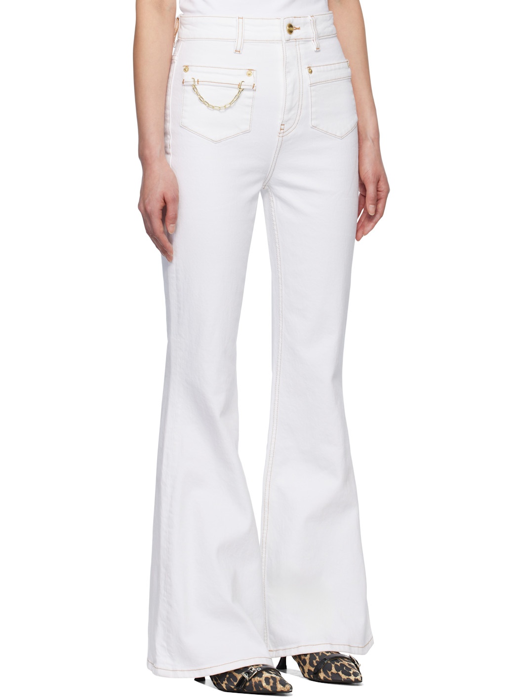 White Goddi HW Jeans - 2