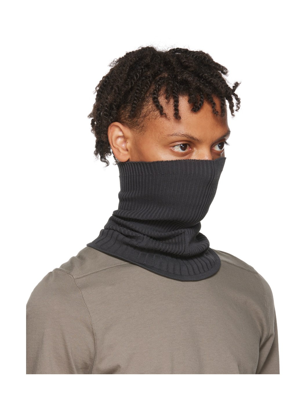 Gray Cotton Neck Warmer - 2