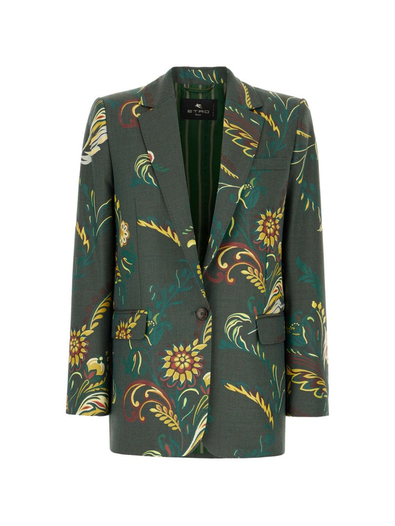 floral-print blazer 1