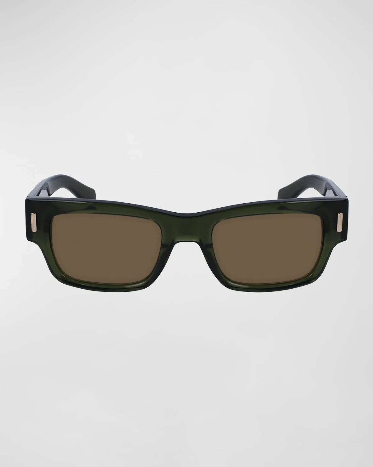 Men's Rivets Acetate Rectangle Sunglasses, 53mm - 1
