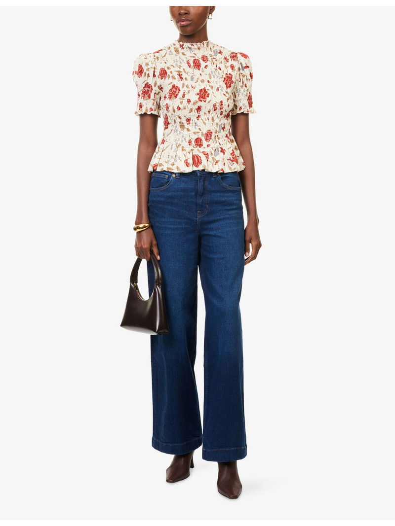 Reformation Bex High-Rise Wide-Leg Denim Jeans outlook