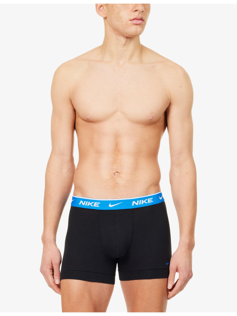 Nike Everyday Branded Pack Of Two Stretch-Cotton Trunks Shorty outlook