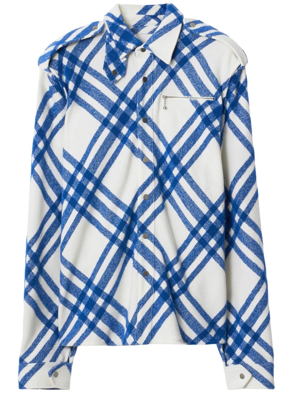 Vintage Check wool blend shirt - 1