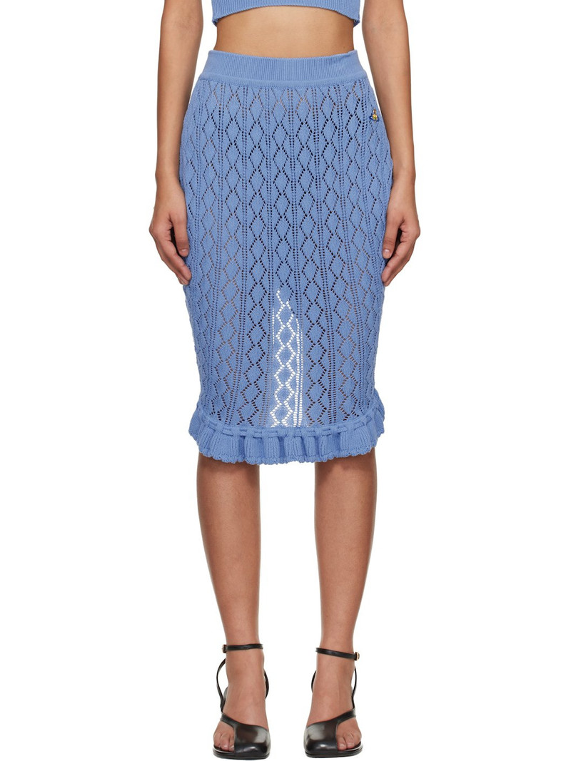 Blue Ella Midi Skirt 1