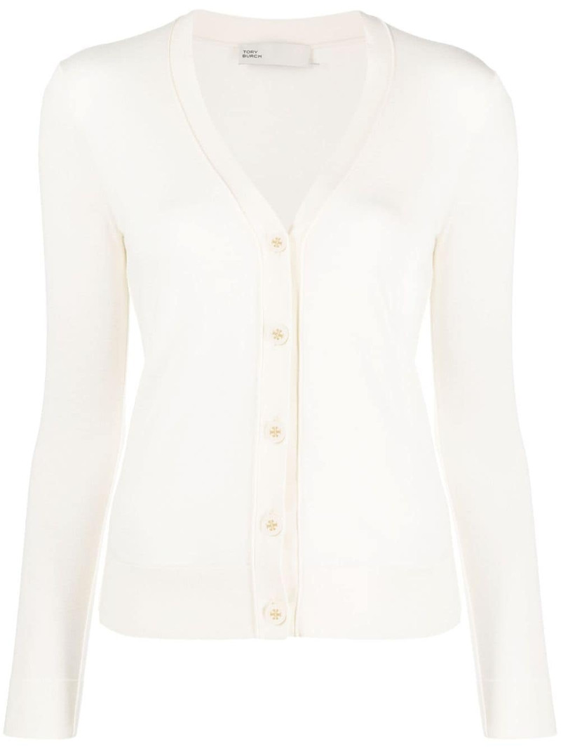 logo-buttons knit cardigan 1