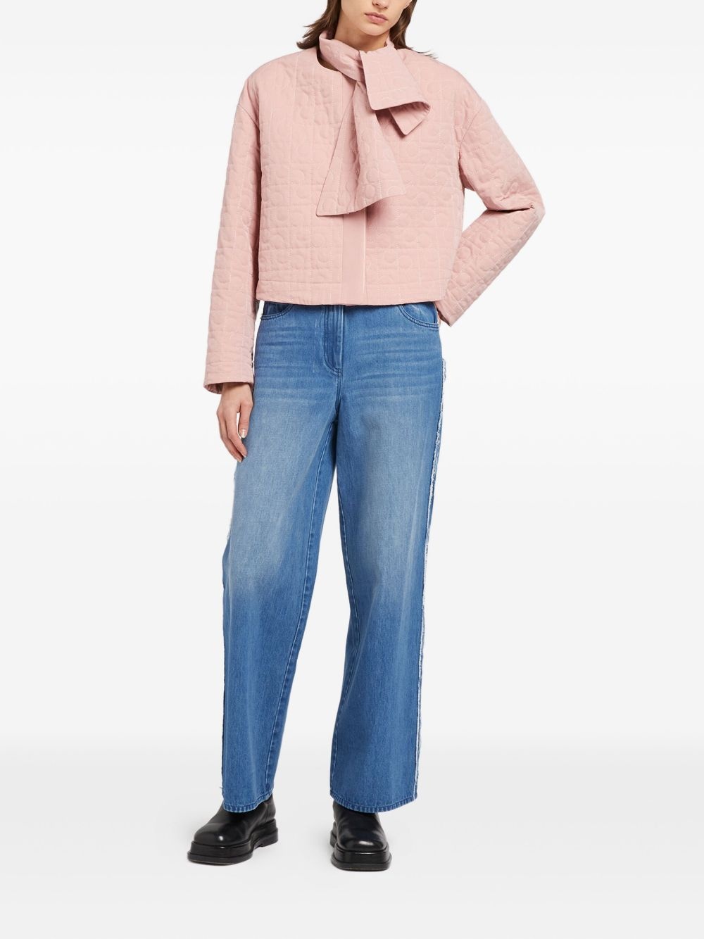 tie-neck jacket - 2